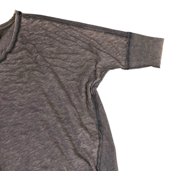 Free People Catch Waves Oversized Brown Wash Tunic Tee Medium - Picture 11 of 13